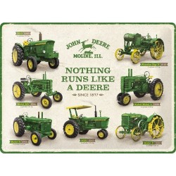 John Deere Traktor Modelle Blechschild 40 x 30 cm