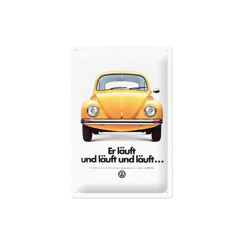 VW Volkswagen Käfer. Er läuft und läuft - Blechschild 30 x 20 cm VW Volkswagen Käfer. Er läuft und läuft - Blechschild 30 x 20 cm