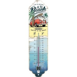 VW Volkswagen Bulli At The Beach Thermometer 28 x 6,5 cm