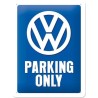 VW Volkswagen Parking Only Blechschild 20 x 15 cm