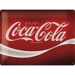 Coca Cola rotes Logo Blechschild 40 x 30 cm