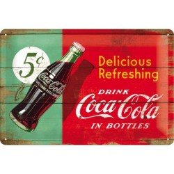 Coca Cola Delicious Refreshing - Blechschild 30 x 20 cm