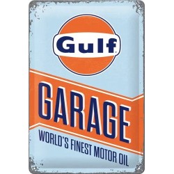 Gulf Garage - Blechschild 30 x 20 cm