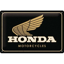Honda Logo schwarz - Blechschild 30 x 20 cm