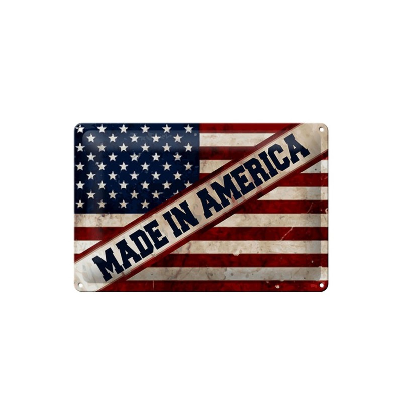 Made in America USA - Blechschild 18 x 12 cm Made in America USA - Blechschild 18 x 12 cm
