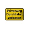 Warnschild  Privatweg Durchfahrt Verboten ! - Blechschild 18 x 12 cm