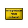 Warnschild Privatgrundstück Parken Verboten ! - Blechschild 18 x 12 cm
