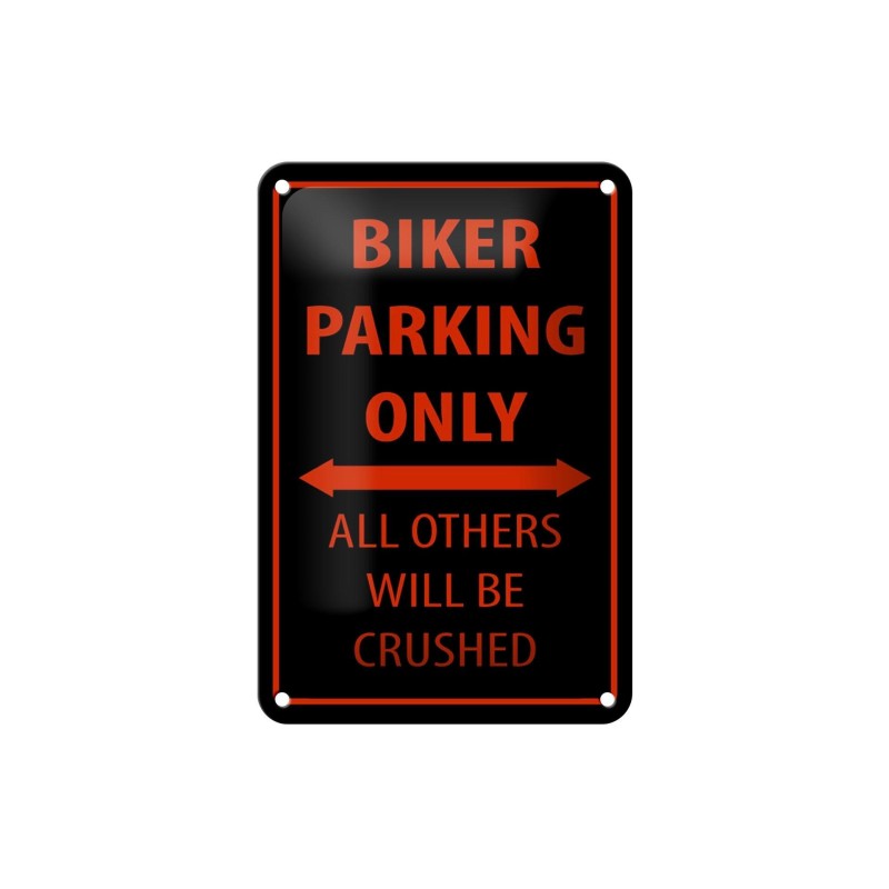 Biker Parking Only ! - Blechschild 18 x 12 cm