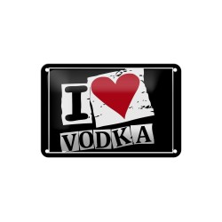 I Love Vodka - Blechschild 18 x 12 cm