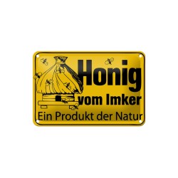 Honig vom Imker. Ein Produkt der Natur - Blechschild 18 x 12 cm