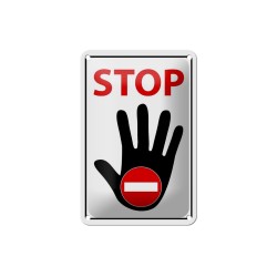STOP Gefahr ! - Blechschild 18 x 12 cm