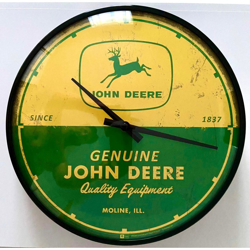 John Deere Logo Wanduhr 31 cm John Deere Logo Wanduhr 31 cm