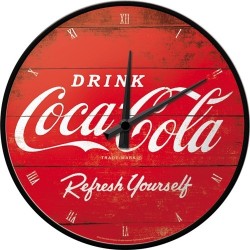 Coca Cola Logo rot Wanduhr 31 cm