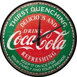 Coca Cola Logo Wanduhr 31 cm