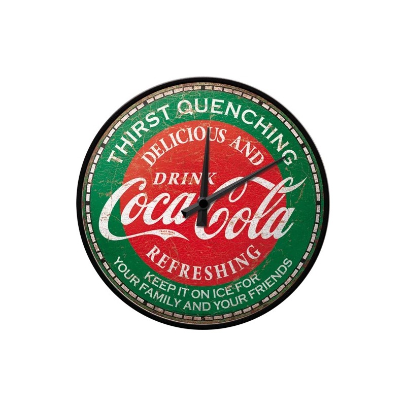 Coca Cola Logo Wanduhr 31 cm Coca Cola Logo Wanduhr 31 cm