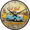 VW Bulli Get Lost Wanduhr 31 cm