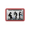 WC Spruch: Toilettenordnung - Sitzen Putzen Waschen ! - Blechschild 18 x 12 cm