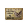 Ein Haus ist kein Heim ohne eine Cornish Rex Katze - Blechschild 18 x 12 cm