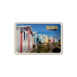 United Kingdom Bude Beach   - Blechschild 18 x 12 cm