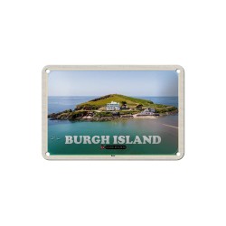 United Kingdom Burgh Island - Blechschild 18 x 12 cm