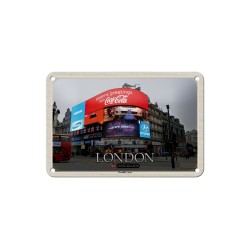 United Kingdom London Piccadilly Circus UK England - Blechschild 18 x 12 cm