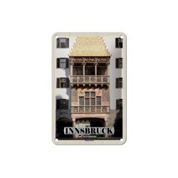 Innsbruck Österreich Goldenes Dachl - Blechschild 18 x 12 cm