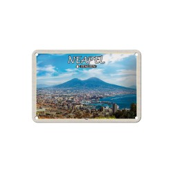 Neapel Italien Vesuv - Blechschild 18 x 12 cm