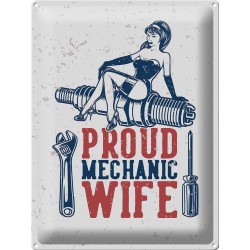 Proud Mechanic Wife - Blechschild 40 x 30 cm
