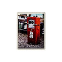 Zapfsäule von der Route 66 - Blechschild 40 x 30 cm