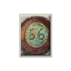 Kanaldeckel von der Route 66 - Blechschild 40 x 30 cm