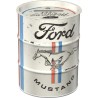 Spardose im Ölfass Design Ford Mustang Motor Oil