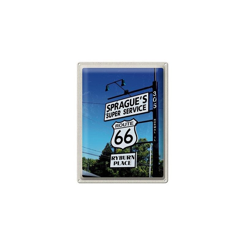 Werbetafel auf der Route 66 - Blechschild 40 x 30 cm Werbetafel auf der Route 66 - Blechschild 40 x 30 cm