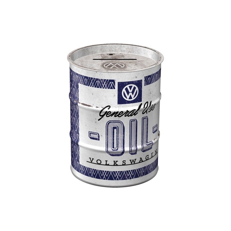 Kopie von Spardose im Ölfass Design Volkswagen Motor Oil