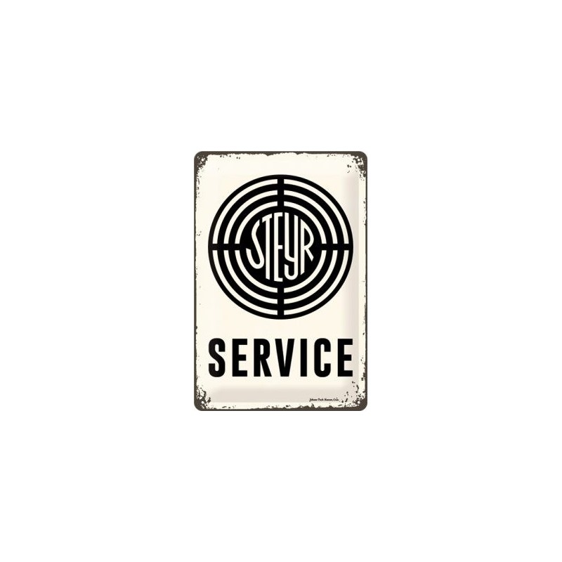 Steyr Service - Blechschild 30 x 20 cm Steyr Service - Blechschild 30 x 20 cm