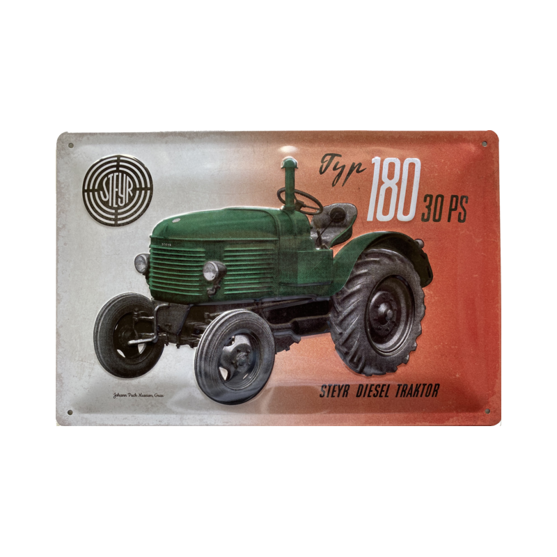 Steyr Traktor Typ 180 30PS - Blechschild 30 x 20 cm