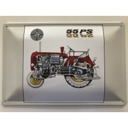 Steyr Traktor 55 PS - Blechschild 18 x 12 cm
